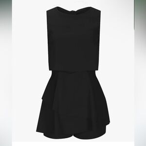 NWT City Chic Playsuit Tiered Romper Black